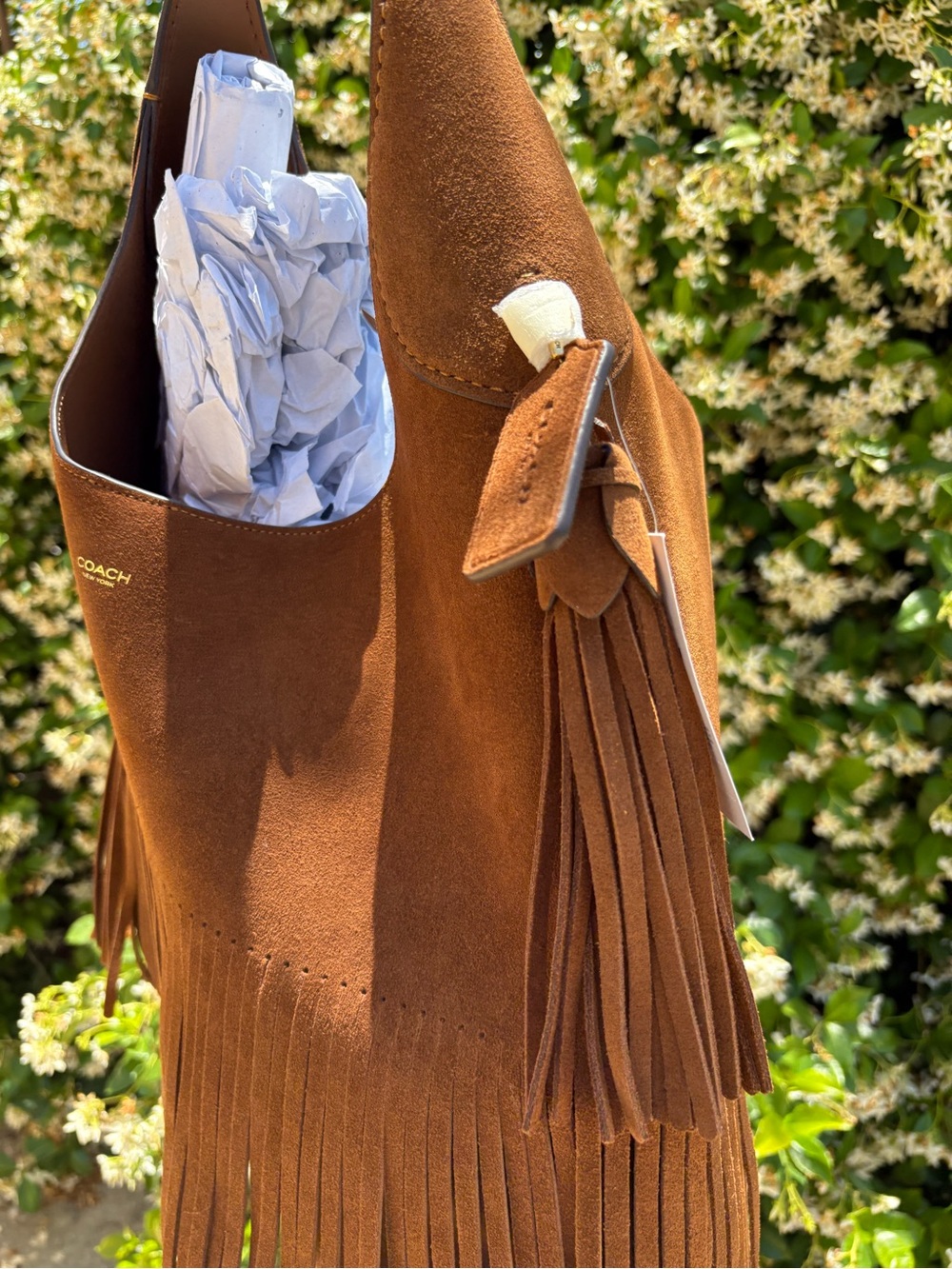 NWT Coach Brooklyn 39 Brown Suede Fringe Bag - Picture 4 of 9